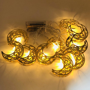 Ghirlanda LED Ramadan Kareem con Batteria, Lanterna a Forma di Mezzaluna, Luce LED 2m, Decorazioni per Feste, Accessori per Ramadan - Product Image 3