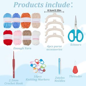 Monedero con Cierre de Beso, Kit de Tejido a Crochet Hecho a Mano, con Tutorial en Video Paso a Paso, Monedero <span class=keywords><strong>para</strong></span> Guardar Monedas, Regalo - Product Image 2