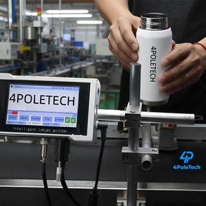 4POLETECH 4,3-Zoll-Produktionslinien-Tintenstrahldrucker Datumsdruckmaschine für Kleinunternehmen Digitaldruck Logo-Drucker - Product Image 1