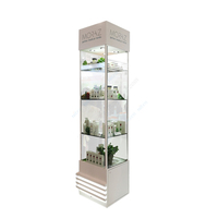 Benutzer definierte Museum Vitrinen Einzelhandel Metall Glas Luxus Schmuck Display Ständer Anti Theft Bag Display Stand