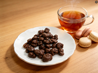 Bolas de Maltavasos de Chocolate Negro con Nuez Pecana, Snack Clásico Retro