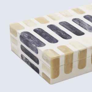 Boîte de rangement de bijoux en bois incrustée d'os de luxe faite à la main organisateur de souvenirs et boîtes à bijoux cadeaux décoratives pour la maison - Product Image 2