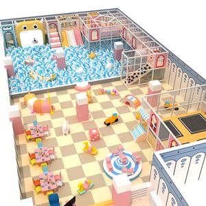 Equipo de juegos para interiores con piscina de pelotas y estructuras de juego para niños - Product Image 1