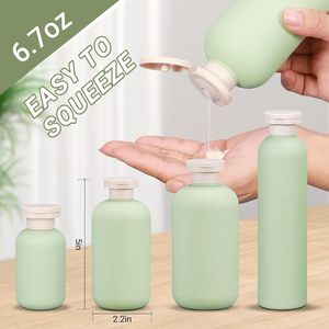 Bouteille de shampooing en plastique vert HDPE écologique personnalisée de 16 oz, pot de lotion pour le corps de 8 oz - Product Image 2