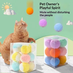 Jouet pour <span class=keywords><strong>chat</strong></span> coloré et écologique, balle à poils très élastique pour chatons et chats adultes, balle silencieuse pour <span class=keywords><strong>le</strong></span> plaisir personnel, en PVC et papier de coton - Product Image 6