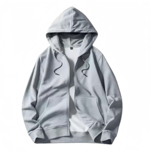 الرجال هوديي سترة القطن المتضخم أزياء عارضة سستة كاملة مقنعين الشارع قمم - Product Image 1