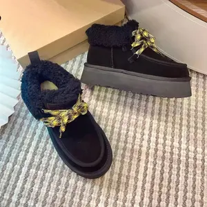 Chaussures de créateur de luxe, style hiver-printemps, à semelle épaisse, pour l'intérieur, pantoufles confortables et très chaudes pour couples - Product Image 6