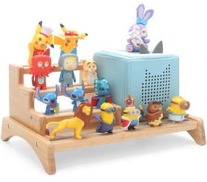 Caja organizadora de madera Tonies, estante de almacenamiento de <span class=keywords><strong>escalera</strong></span> de 3 escalones, Toniebox magnético para estante de almacenamiento de escritorio, personajes Tonies - Product Image 1