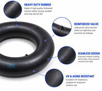 HUARUNKE Tube de natation robuste en caoutchouc noir, chambre à air en caoutchouc naturel épais, flotteur d'hiver à haute flottabilité pour activités aquatiques en extérieur