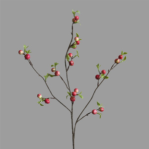 Pommier Mini Fruits Ornements De Fruits Artificiels Branche De Baies De Pomme Artificielle Rouge - Product Image 1