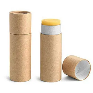 Personalizzato Biodegradabile PLA Rotonda di Cartone di Carta di Push Up Tubi di Carta per Balsamo per le labbra Rossetto