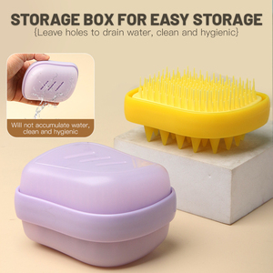 Brosse de massage double face bon marché pour le cuir chevelu Brosse à cheveux de nettoyage facile Peigne à tête souple en TPEE Utilisation à la maison - Product Image 4