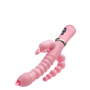Vibrador de Conejo con 12 Frecuencias de Vibración y Cabezal de Lamido, con Bolas Anales, Estimulador de Punto G y Clítoris, para Adultos - Product Image 1