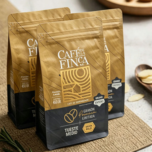 Paquete de Granos de Café Premium, Bolsa con Cierre Hermético a Prueba de Humedad, Bolsa de Café de 1 kg con Fondo Plano, Válvula y Cierre Reutilizable - Product Image 4