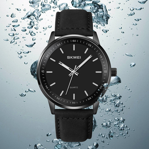 Orologio al Quarzo SKMEI di Lusso con Cinturino in Pelle, Design Semplice, Cassa Sottile 10.2mm, Modello <span class=keywords><strong>2034</strong></span> - Product Image 2
