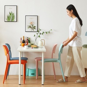 Sillas de comedor al aire libre restaurante de plástico muebles de sala de estar modernos de lujo ligeros al por mayor baratos - Product Image 2