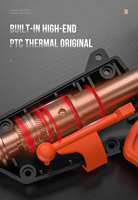 Pistolet à colle chaude électrique sans fil GARLOS LL01, buse en acier inoxydable, batterie au lithium 2400 mAh, température de fusion 200°C, usage unique pour le bricolage