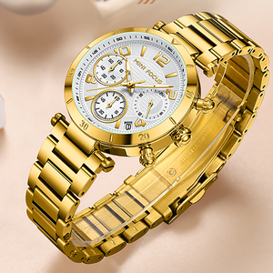 Mini Focus MF0489L MF 0489 Orologio da Polso Femminile <span class=keywords><strong>di</strong></span> Marca, Impermeabile, con Lancette Luminose, Movimento al Quarzo Originale per Ragazze - Product Image 1