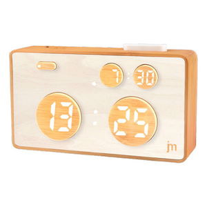 Réveil JUSTAMINUTE Son naturel (Rechargeable) Bois JD9532 - Product Image 2