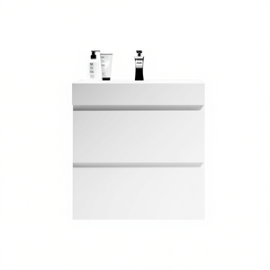 Mueble de Baño Moderno de 24 Pulgadas, Diseño Flotante Montado en la Pared, Lavabo de Una Pieza de Cerámica Preensamblado - Product Image 1