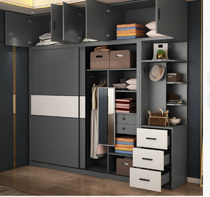 <span class=keywords><strong>Armadio</strong></span> Guardaroba Moderno <span class=keywords><strong>con</strong></span> <span class=keywords><strong>Ante</strong></span> Scorrevoli e Specchi, Organizzatore per Vestiti, Arredamento per Camera da Letto - Product Image 3