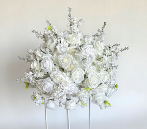 Nueva Llegada, Bola de Flores de Rosa Artificial de Seda Blanca 5D de Lujo y Alta Calidad, Grande de 60 cm, Centros de Mesa y Decoraciones para Bodas - Product Image 3