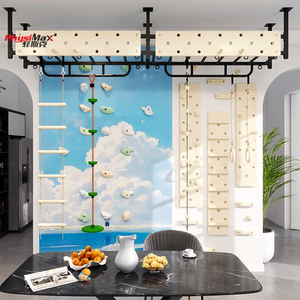 Structure de jeu sensorielle en acier durable avec barres de grimpe, balançoire et équipement d'aventure pour la maison - Product Image 3