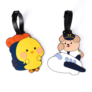 핫 도매 여행 방수 <span class=keywords><strong>PVC</strong></span> 고무 백팩 가방 선물 수하물 태그 - Product Image 4