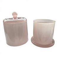 Tasse en verre faite à la main d'aromathérapie de bougie de pierre de diffuseur avec le couvercle en verre