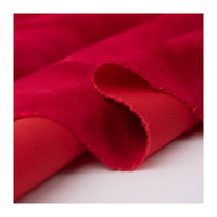 Échantillon gratuit en gros de tissu floqué brossé, tissu velours floqué