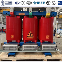 Transformador de Distribución de Resina Fundida Tipo Seco de 11kV, 750kVA 1500kVA, Certificado CE, Bajo Nivel de Ruido, para Edificios Comerciales