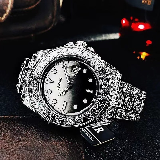 Gradient Stainless Steel Watch Luxury Explosion Waterproof Watch Fashion Quartz Watch