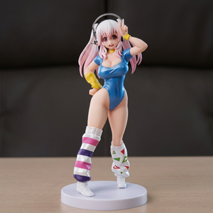 Figura Coleccionable de Anime <span class=keywords><strong>Super</strong></span> <span class=keywords><strong>Sonico</strong></span> de los 80, Traje de Baño Azul Retro, Licencia Oficial, PVC Auténtico, en Caja Original, Venta al Por Mayor - Product Image 5