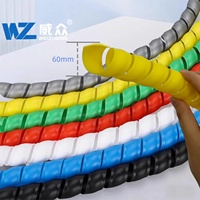Gaine spirale colorée et flexible en PP/PVC pour câbles, organisateur de fils, tube de gestion de câbles, manchon de protection pour tuyaux