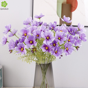 4-Forked Cosmos <b>Silk</b> <b>Flowers</b> High Simulation Wedding Home Decorations - Product Image 5