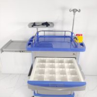 Carrito de Emergencia para Hospital y Clínica 750*480*920mm con 2 Puertas y 3 Cajones