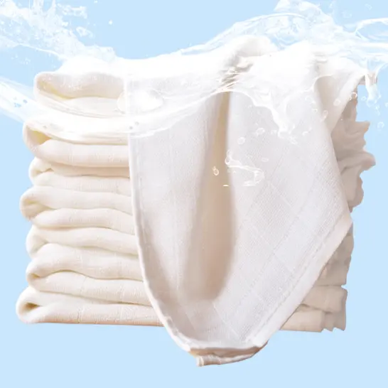 Tela de muselina lavable y reutilizable para bebé, venta al por mayor, ecológica