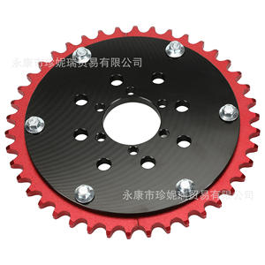 Piñón Dividido de 42 Dientes para Cadena 420, Piñón de Cadena de Rodillos de Acero Rojo para Reparación de Motores de 80cc y 100cc - Product Image 4