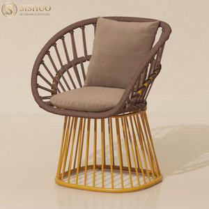 Mobilier d'extérieur pour restaurant Chaise de jardin en rotin imperméable Patio Thairs en aluminium - Product Image 3