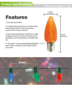 Bán buôn C9 <span class=keywords><strong>Led</strong></span> ngoài trời trang trí chiếu sáng không thấm nước bóng đèn giáng sinh với E17 cơ sở cho kỳ nghỉ dây Ánh Sáng - Product Image 4