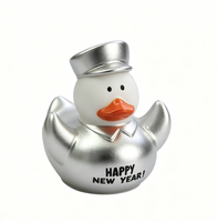Jouets de bain pour bébés en caoutchouc imprimés sur mesure pour les fêtes de Noël et du Nouvel An, 2 pouces, mini, petits, uniques, en vrac