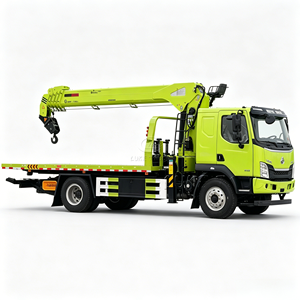 Camion de dépannage à plateau avec grue de 8 tonnes pour le sauvetage de gros véhicules dans les parcs logistiques - Product Image 1
