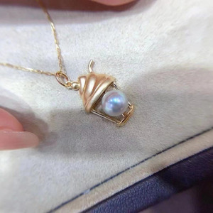 จี้เงินแท้ S925 แบบ DIY รูปทรงไอศกรีม สำหรับใส่ลูกปัดกลมขนาด 6-7 มม. รุ่น Pearl 30431 - Product Image 4