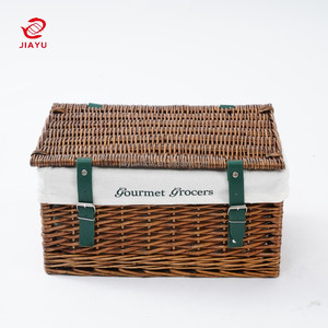 JY Panier de luxe en bois en <span class=keywords><strong>osier</strong></span> pour la nourriture et les cadeaux Eid Festival Boîte de <span class=keywords><strong>rangement</strong></span> pour costumes et valises - Product Image 5