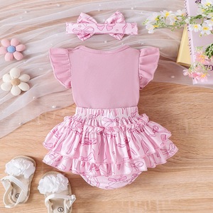 Tutina <span class=keywords><strong>Neonato</strong></span>/a in Cotone <span class=keywords><strong>Senza</strong></span> <span class=keywords><strong>Maniche</strong></span> con Cuore e Fiocco in Pizzo, Modello Avvolgente, Collezione 2026 - Product Image 4