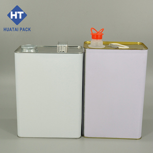 <span class=keywords><strong>Bidon</strong></span> métallique de 4 <span class=keywords><strong>litres</strong></span> style f avec poignée en plastique/métal utilisé pour l'emballage de l'huile moteur ou des encres et de l'huile <span class=keywords><strong>alimentaire</strong></span> - Product Image 2