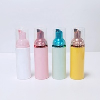 Bouteille en plastique cylindrique personnalisée pour mousse, 40ml 50ml 60ml 80ml 100ml, pour nettoyant visage, emballage de soins de la peau, impression sérigraphique