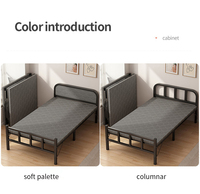 Cadre moderne Ensemble d'auberge Mobilier Chambre Chaise pliante Matelas simple Lit à vendre Lit pliant avec matelas
