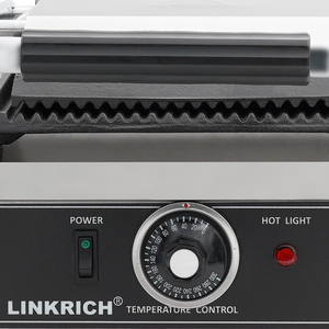 Linkrich Commercial Single Electric Contact Sandwich Panini BBQ <span class=keywords><strong>Maker</strong></span> 220V para uso en interiores y exteriores para hoteles y automóviles - Product Image 2