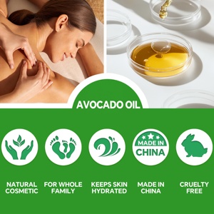 Premium 100% Pure Natural Cold Pressed Carrier Base Aceite de aguacate Exquisito Crudo Sin Hexano Cosmético Masaje para el cuidado del cabello - Product Image 2